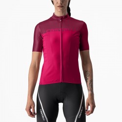 Tricou cu maneca scurta Castelli Velocissima de dama Rosu/Visiniu XS
