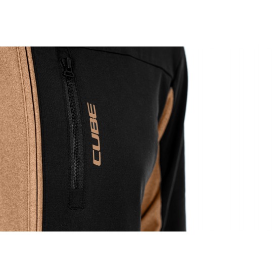BLUZA CUBE ATX FULL ZIP CMPT L/S BROWN/BLACK S