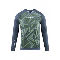 BLUZA CUBE ATX ROUND NECK TM L/S OLIVE GREY L