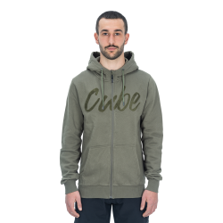 HANORAC CUBE ORGANIC ZIP HOODIE OLIVE M M HANORAC CUBE ORGANIC ZIP HOODIE OLIVE M M