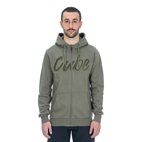 HANORAC CUBE ORGANIC ZIP HOODIE OLIVE M