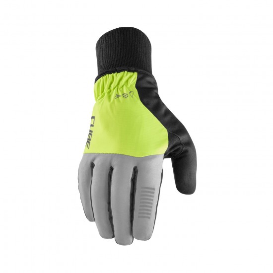 MANUSI CUBE GLOVES WINTER LONG FINGER X NF GREYÂ´NÂ´YELLOW XXL