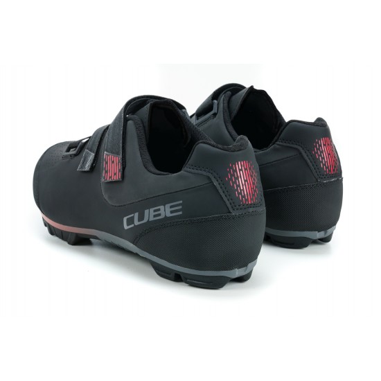PANTOFI CICLISM CUBE SHOES MTB PEAK BLACK Red 44 PANTOFI CICLISM CUBE SHOES MTB PEAK BLACK Red 44
