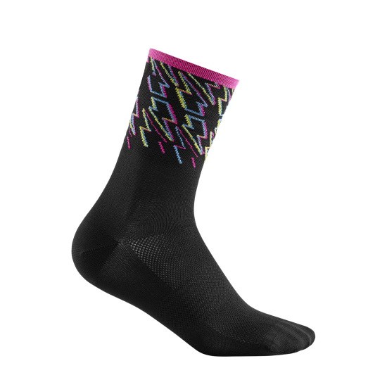 SOSETE CUBE SOCKS HIGH CUT BLACKLINE BLACK BLUE/PINK 36-39 SOSETE CUBE SOCKS HIGH CUT BLACKLINE BLACK BLUE/PINK 36-39