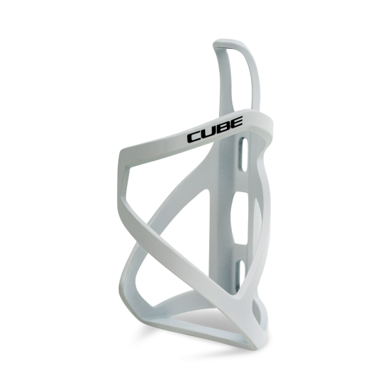 Suport Bidon CUBE Bottle Cage HPP Left-Hand Sidecage matt white n glossy black