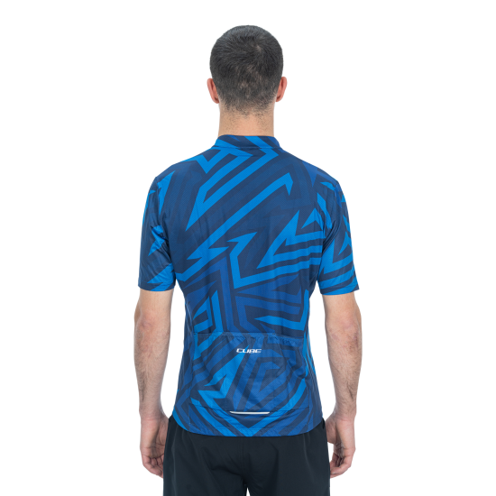 TRICOU CICLISM CUBE ATX JERSEY FULL ZIP CMPT S/S BLUE M TRICOU CICLISM CUBE ATX JERSEY FULL ZIP CMPT S/S BLUE M
