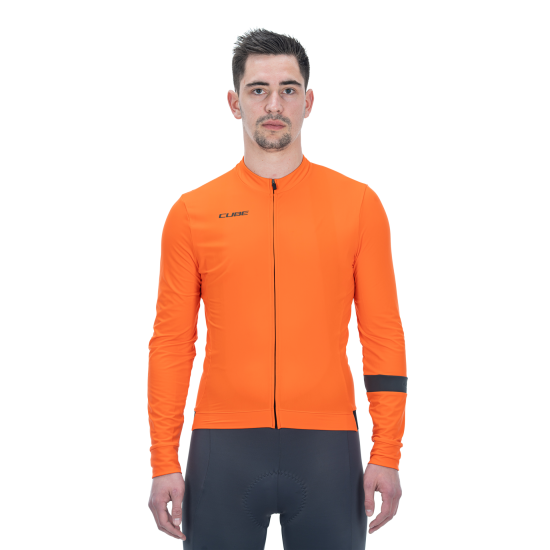 TRICOU CICLISM CUBE BLACKLINE JERSEY L/S ORANGE L