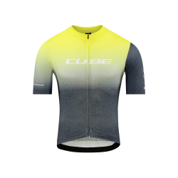 TRICOU CICLISM CUBE BLACKLINE JERSEY RACE S/S YELLOW GREY M