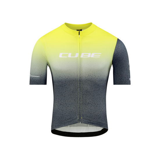 TRICOU CICLISM CUBE BLACKLINE JERSEY RACE S/S YELLOW GREY S