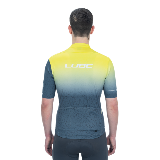 TRICOU CICLISM CUBE BLACKLINE JERSEY RACE S/S YELLOW GREY S