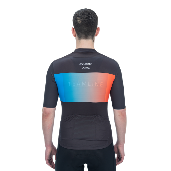 TRICOU CICLISM CUBE TEAMLINE JERSEY S/S BLACK BLUE RED M TRICOU CICLISM CUBE TEAMLINE JERSEY S/S BLACK BLUE RED M