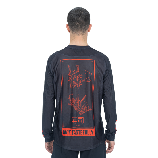 TRICOU CICLISM CUBE VERTEX ROUND NECK JERSEY L/S BLACK XXL