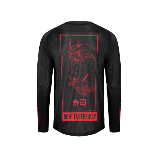 TRICOU CICLISM CUBE VERTEX ROUND NECK JERSEY L/S BLACK XXL