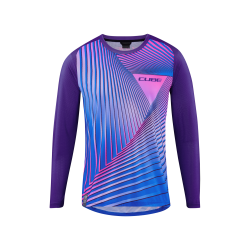 TRICOU CICLISM CUBE VERTEX ROUND NECK JERSEY L/S BLUE PINK XL