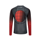 TRICOU CICLISM CUBE VERTEX ROUND NECK JERSEY L/S GREY RED M