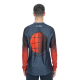 TRICOU CICLISM CUBE VERTEX ROUND NECK JERSEY L/S GREY RED XXL