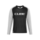 TRICOU CICLISM CUBE VERTEX ROUND NECK JERSEY L/S GREY-BLACK XL