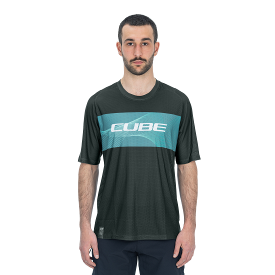 TRICOU CICLISM CUBE VERTEX ROUND NECK JERSEY S/S GREY MINT M TRICOU CICLISM CUBE VERTEX ROUND NECK JERSEY S/S GREY MINT M