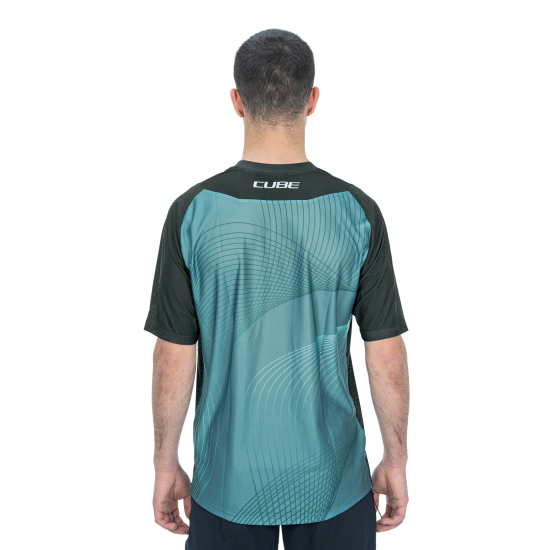 TRICOU CICLISM CUBE VERTEX ROUND NECK JERSEY S/S GREY MINT M TRICOU CICLISM CUBE VERTEX ROUND NECK JERSEY S/S GREY MINT M