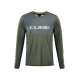 TRICOU CICLISM CUBE VERTEX ROUND NECK JERSEY TM L/S OLIVE GREY L