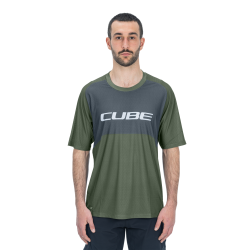 TRICOU CICLISM CUBE VERTEX ROUND NECK JERSEY TM S/S OLIVE GREY L TRICOU CICLISM CUBE VERTEX ROUND NECK JERSEY TM S/S OLIVE GREY L