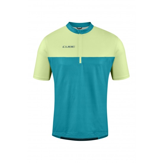TRICOU CUBE ATX HALF ZIP CMPT S/S VERDE LIME M