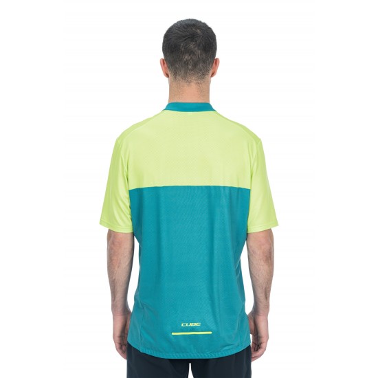 TRICOU CUBE ATX HALF ZIP CMPT S/S VERDE LIME M