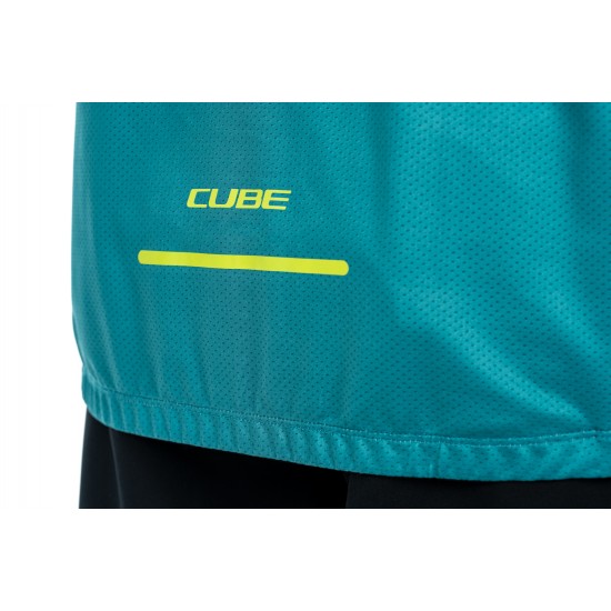TRICOU CUBE ATX HALF ZIP CMPT S/S VERDE LIME M