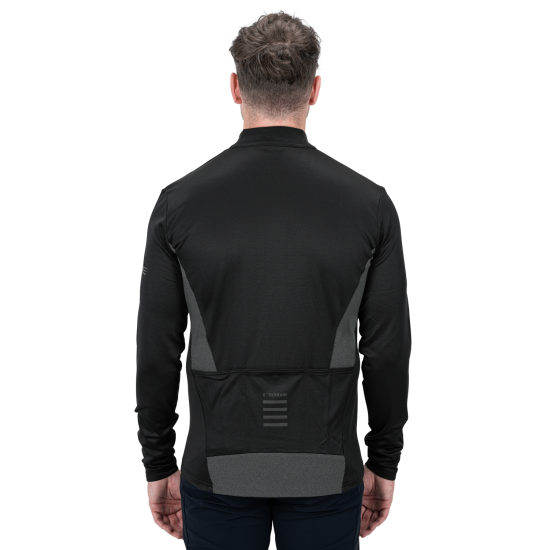 TRICOU CUBE ATX JERSEY FULL ZIP L/S BLACK L