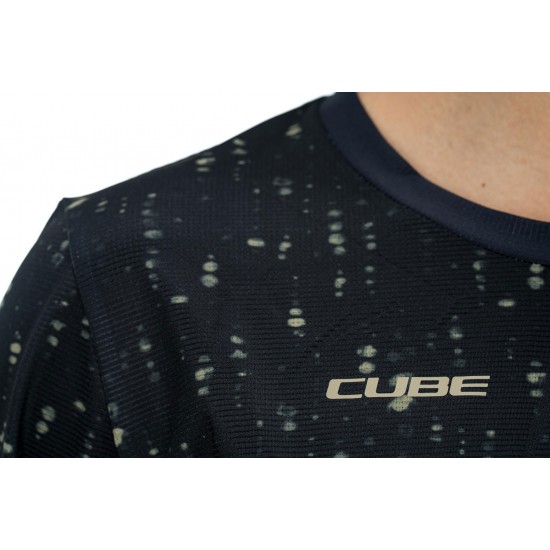 TRICOU CUBE ATX WS ROUND NECK L/S BLACK PATTERN M