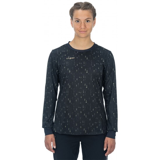 TRICOU CUBE ATX WS ROUND NECK L/S BLACK PATTERN S