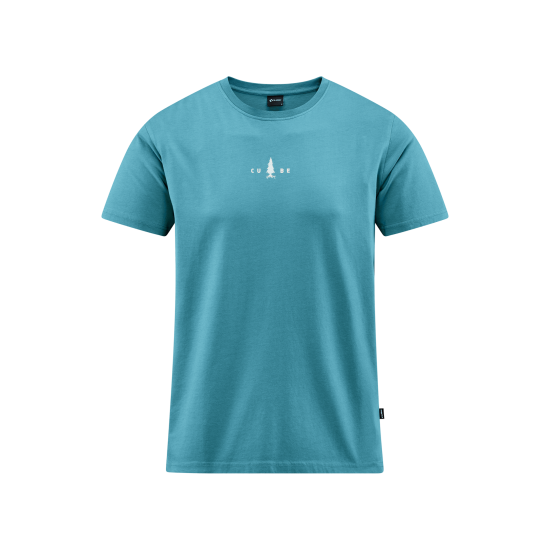 TRICOU CUBE ORGANIC T-SHIRT FICHTELMOUNTAINS GTY FIT GREY N CORAL M