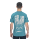 TRICOU CUBE ORGANIC T-SHIRT FICHTELMOUNTAINS GTY FIT GREY N CORAL M