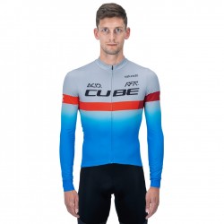 TRICOU CUBE TEAMLINE JERSEY L/S BLUE RED GREY XXL M TRICOU CUBE TEAMLINE JERSEY L/S BLUE RED GREY XXL M