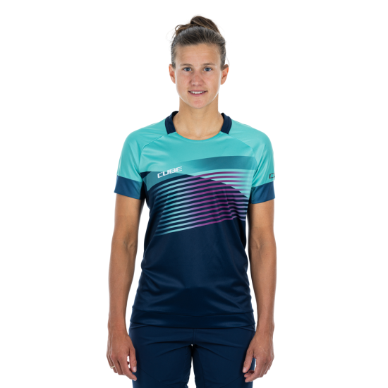 TRICOU CUBE TEAMLINE WS ROUND NECK JERSEY S/S BLUE MINT XS TRICOU CUBE TEAMLINE WS ROUND NECK JERSEY S/S BLUE MINT XS