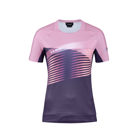 TRICOU CUBE TEAMLINE WS ROUNDNECK S/S VIOLET/ROSE M TRICOU CUBE TEAMLINE WS ROUNDNECK S/S VIOLET/ROSE M
