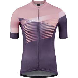 TRICOU CUBE TEAMLINE WS S/S VIOLET/ROSE L