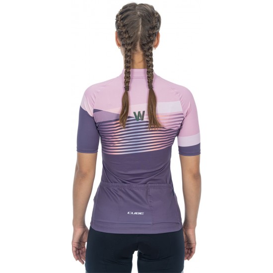 TRICOU CUBE TEAMLINE WS S/S VIOLET/ROSE L TRICOU CUBE TEAMLINE WS S/S VIOLET/ROSE L