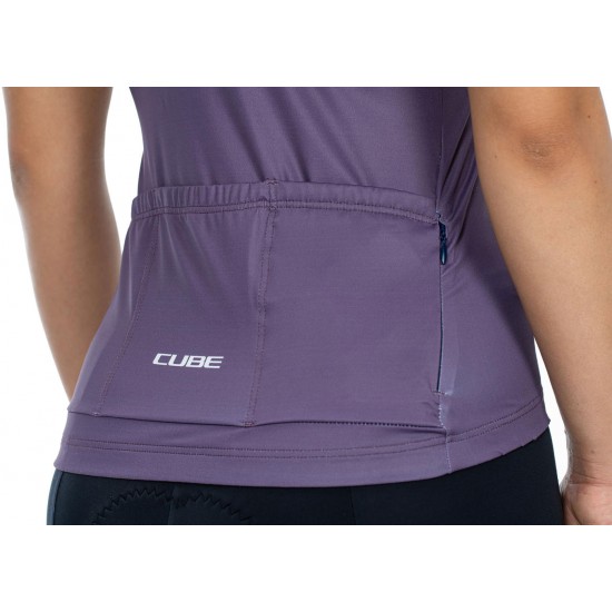 TRICOU CUBE TEAMLINE WS S/S VIOLET/ROSE XS