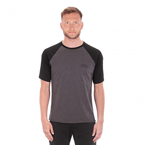 TRICOU CUBE T-SHIRT HIT THE TRAIL ANTHRACITE MELANGE M