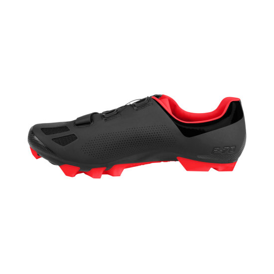 Pantofi ciclism FLR F-70 Elite Mtb - Negru/Rosu 44 Pantofi ciclism FLR F-70 Elite Mtb - Negru/Rosu 44