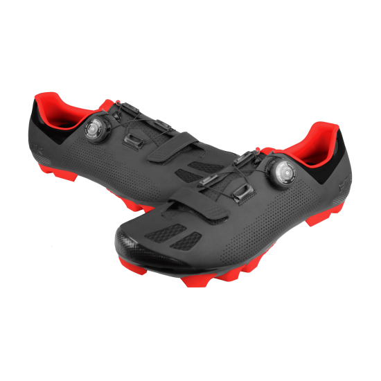 Pantofi ciclism FLR F-70 Elite Mtb - Negru/Rosu 44 Pantofi ciclism FLR F-70 Elite Mtb - Negru/Rosu 44