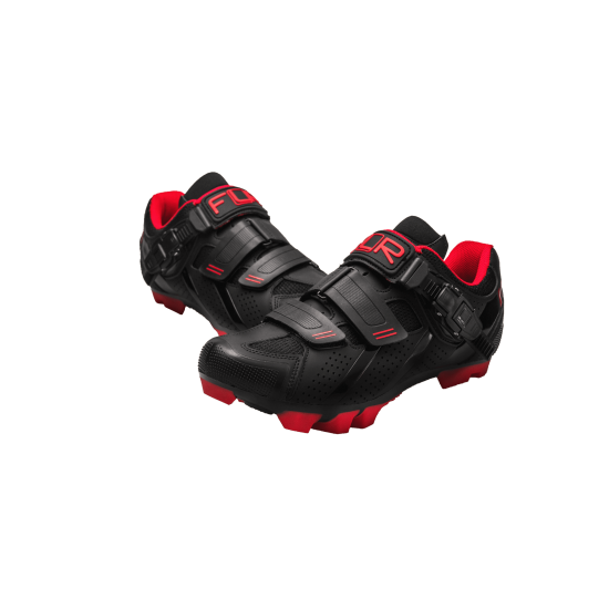 Pantofi ciclism FLR F-65 III Elite Mtb - Negru/Rosu 46 Pantofi ciclism FLR F-65 III Elite Mtb - Negru/Rosu 46