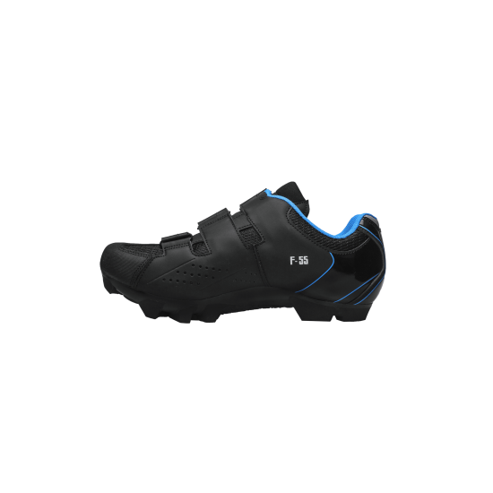 Pantofi ciclism FLR F-55 III Elite Mtb - Negru/Albastru 40 Pantofi ciclism FLR F-55 III Elite Mtb - Negru/Albastru 40