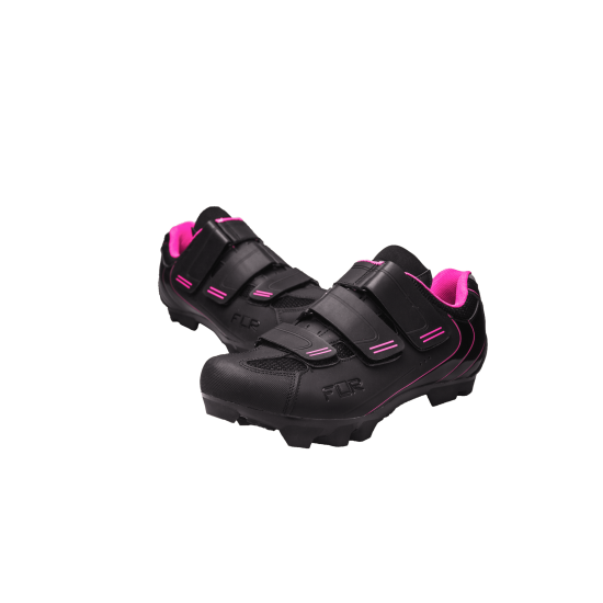 Pantofi ciclism FLR F-55 III Elite Mtb - Negru/Roz 38 Pantofi ciclism FLR F-55 III Elite Mtb - Negru/Roz 38