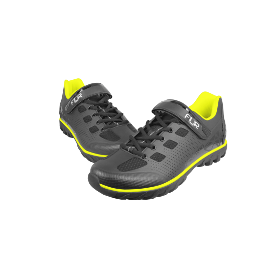 Pantofi ciclism FLR Rexston Mtb - Negru/Galben neon 39