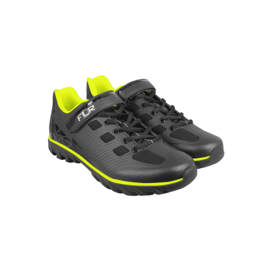 Pantofi ciclism FLR Rexston Mtb - Negru/Galben neon 42