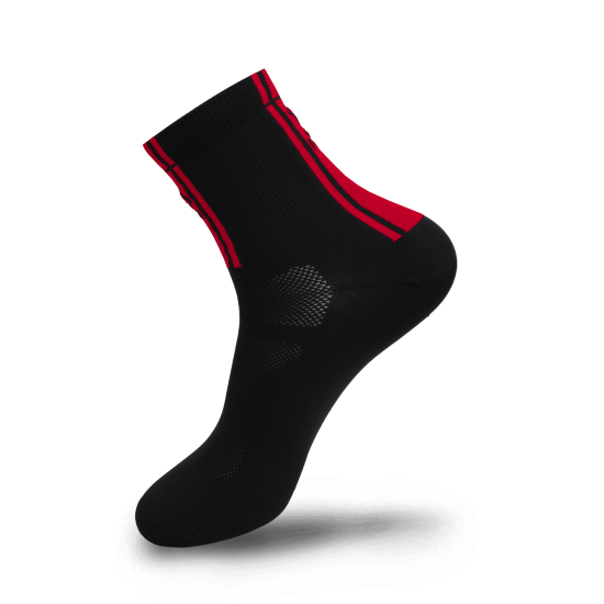 Sosete FLR Elite 14cm - Negru/Rosu 43-47
