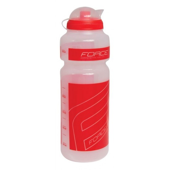 Bidon Force F 0.75l transparent/rosu