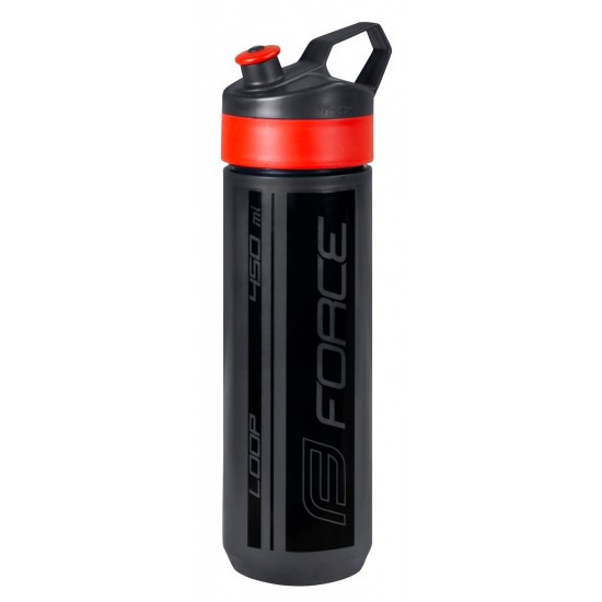 Bidon Force Loop 0.45L Negru-transparent/rosu